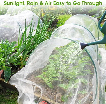 10x35Ft Garden Netting for Raised Bed, Thickened 60 Mesh Bird Netting for Garden Protection, Mesh Insect Row Covers for Plant Pest Barrier Fruits Flowers Crops Greenhouse Protect from Birds Bugs