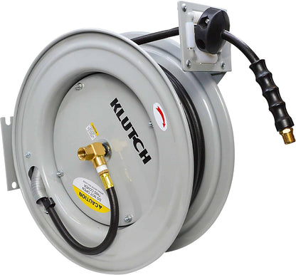 Auto-Rewind Air Hose Reel, 3/8in. x 50ft. Hose, 300 PSI