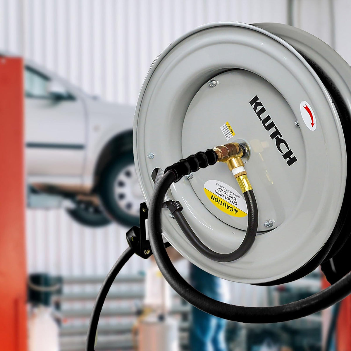 Auto-Rewind Air Hose Reel, 3/8in. x 50ft. Hose, 300 PSI