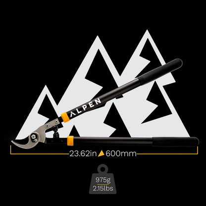 Weisshorn 260 24" Steel Blade Garden Bypass Lopper and Tree Trimmer - Sharp Japanese Carbon Steel Blades with Non-Stick Coating for Cutting up to 1.4" Diameter