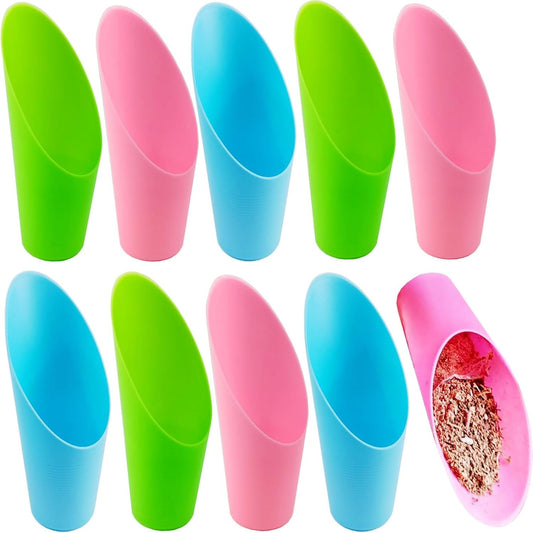 Bonsai Soil Scoop Plastic Succulent Soil Scoop Indoor Plants Little Small Potting Shovel Bucket Shovel for Garden Planting,9PCS