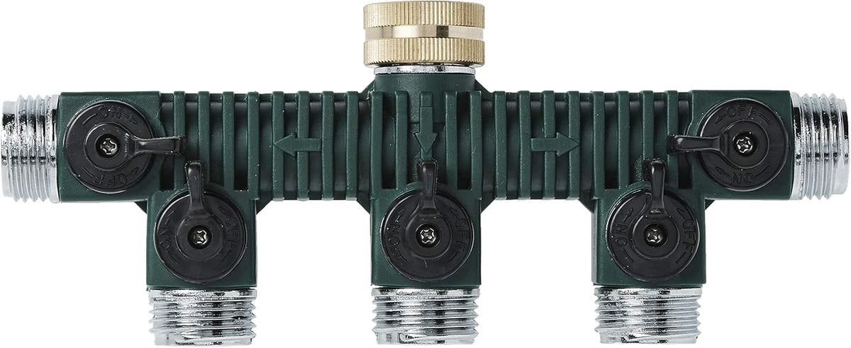 62019 5-Way Zinc Hose Faucet Valve Manifold