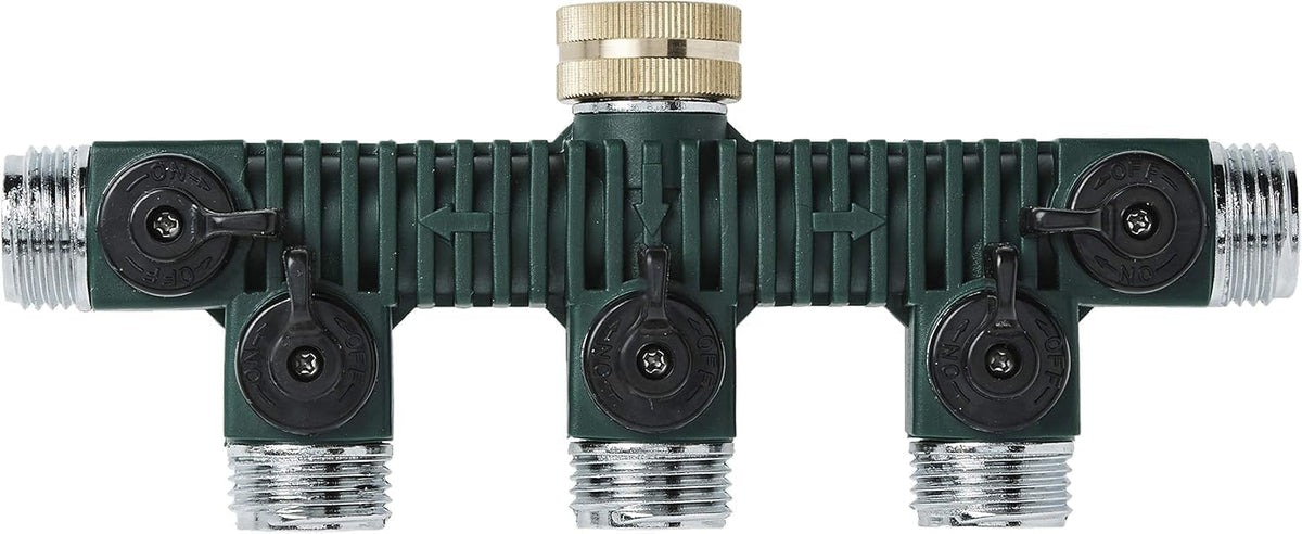 62019 5-Way Zinc Hose Faucet Valve Manifold