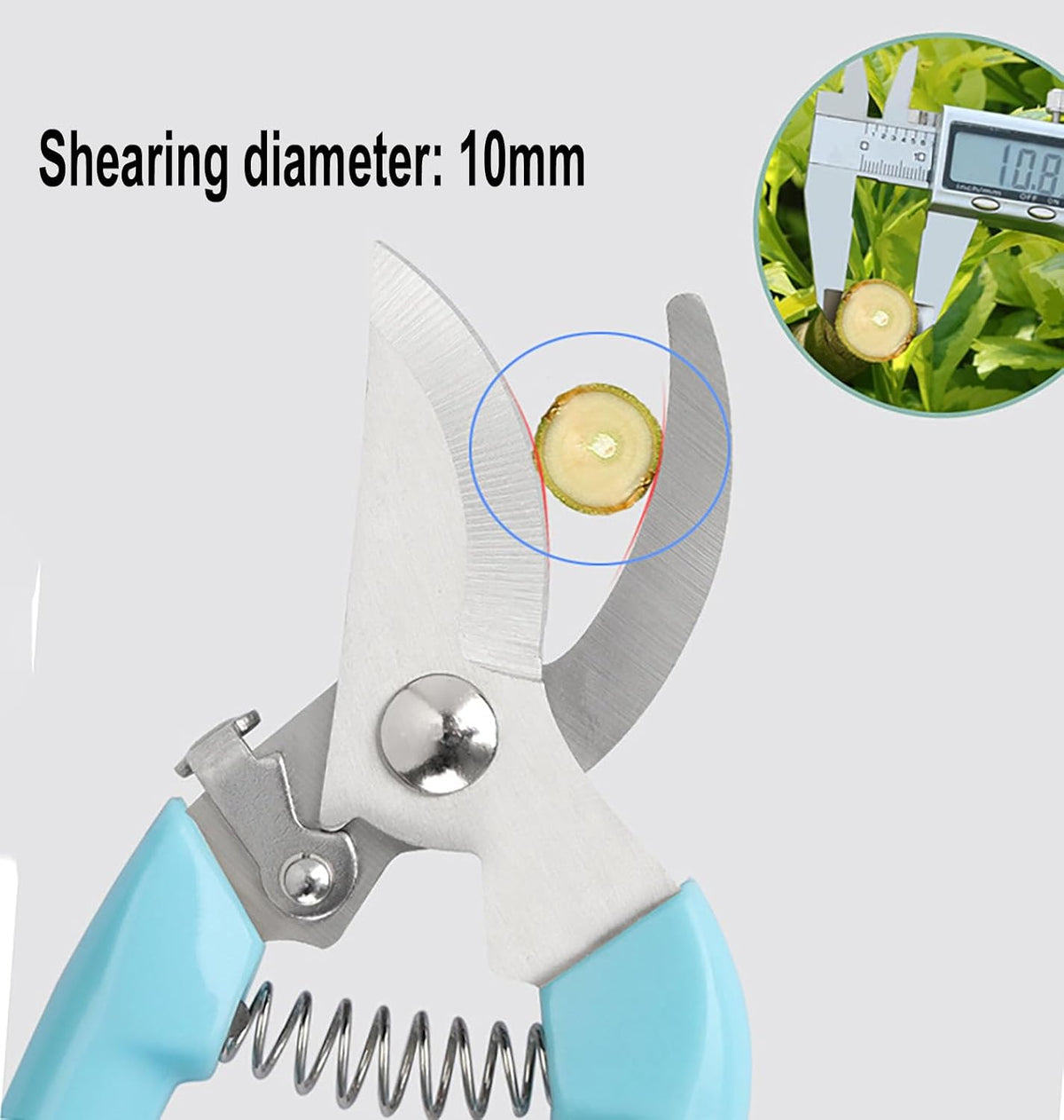 Garden Flower Shears Pruning Shears 6.9 inches Scissors Heavy Duty Plant Scissors for Cutting Flowers, Trimming Plants, Bonsai, Fruits Picking (Pink Handle)