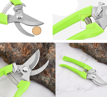 Garden Flower Shears Pruning Shears 6.9 inches Scissors Heavy Duty Plant Scissors for Cutting Flowers, Trimming Plants, Bonsai, Fruits Picking (Pink Handle)