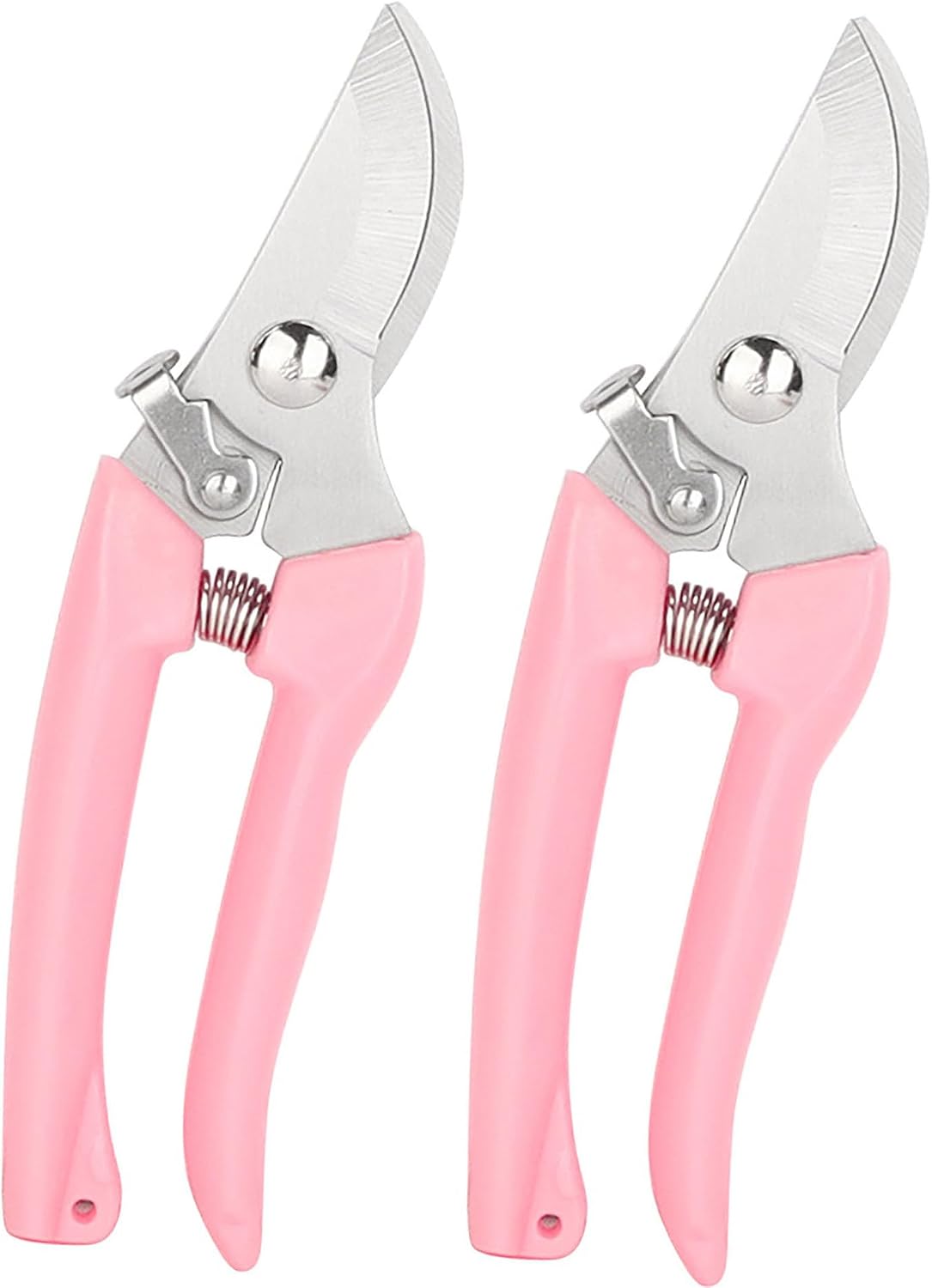 Garden Flower Shears Pruning Shears 6.9 inches Scissors Heavy Duty Plant Scissors for Cutting Flowers, Trimming Plants, Bonsai, Fruits Picking (Pink Handle)