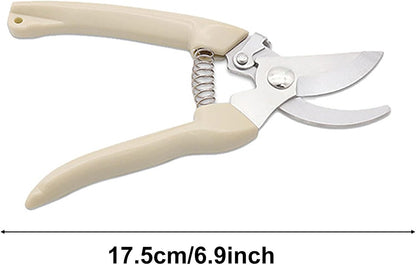 Garden Flower Shears Pruning Shears 6.9 inches Scissors Heavy Duty Plant Scissors for Cutting Flowers, Trimming Plants, Bonsai, Fruits Picking (Pink Handle)