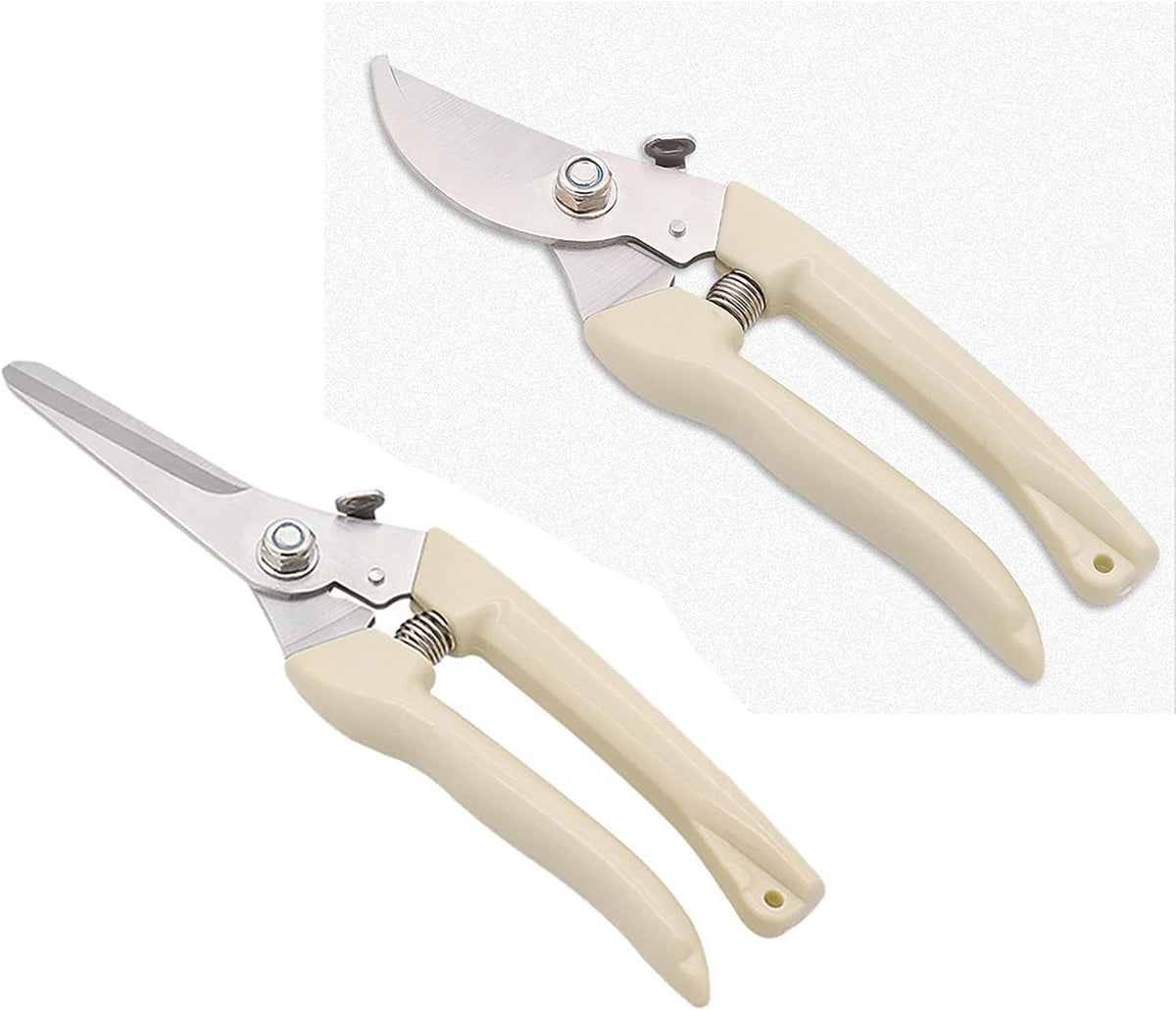 Garden Flower Shears Pruning Shears 6.9 inches Scissors Heavy Duty Plant Scissors for Cutting Flowers, Trimming Plants, Bonsai, Fruits Picking (Pink Handle)