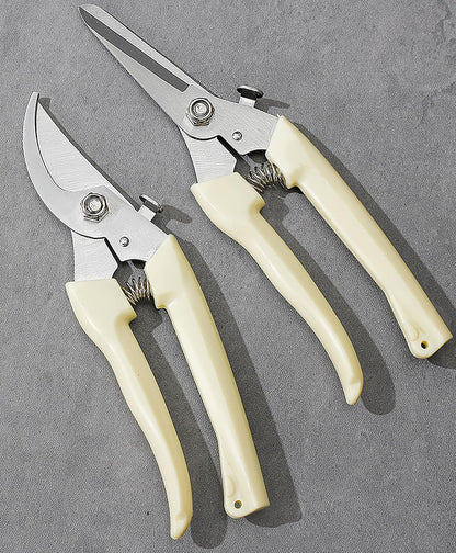 Garden Flower Shears Pruning Shears 6.9 inches Scissors Heavy Duty Plant Scissors for Cutting Flowers, Trimming Plants, Bonsai, Fruits Picking (Pink Handle)