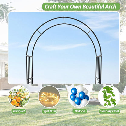 Garden Abor - 88"(H)*51"(L), Sturdy Metal Garden Arch with Rust-Resistant Finish, Trellis for Climbing Plants Outdoor, Ideal as Wedding Arches for Ceremony（20MM Pipe）