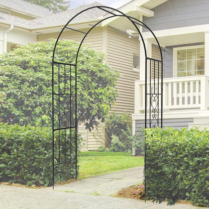 Garden Abor - 88"(H)*51"(L), Sturdy Metal Garden Arch with Rust-Resistant Finish, Trellis for Climbing Plants Outdoor, Ideal as Wedding Arches for Ceremony（20MM Pipe）