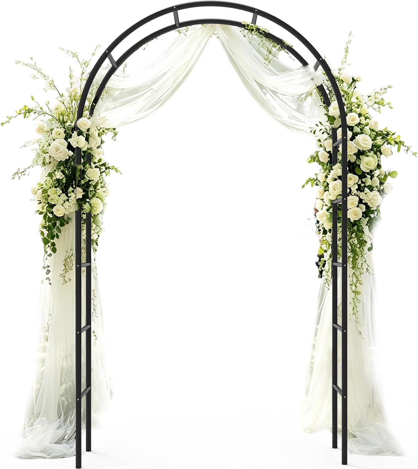 Garden Abor - 88"(H)*51"(L), Sturdy Metal Garden Arch with Rust-Resistant Finish, Trellis for Climbing Plants Outdoor, Ideal as Wedding Arches for Ceremony（20MM Pipe）