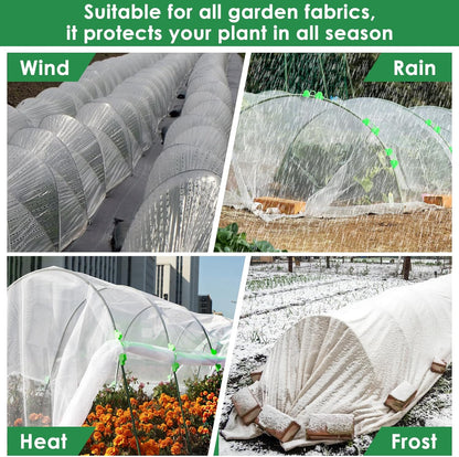 60 Pcs Garden Hoops for Raised Beds, 12 Sets Greenhouse Hoops Grow Tunnel Rust-Free Fiberglass Hoop House Kit, Plant Support Garden Stakes Hoops Frame for Netting Shade Cloth Row Cover Garden Supplies