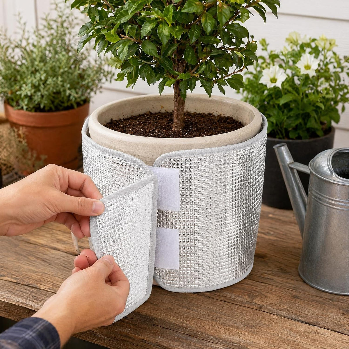 Flower Pot Covers Double-Sided Foil Thermal Insulation Wrap