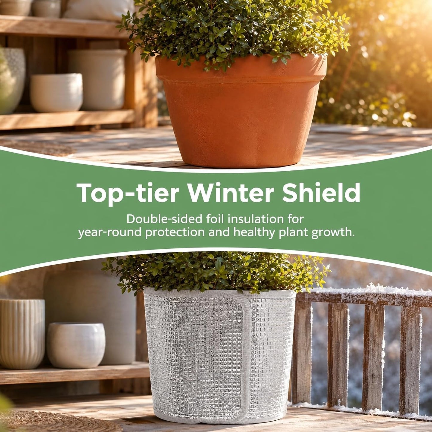 Flower Pot Covers Double-Sided Foil Thermal Insulation Wrap
