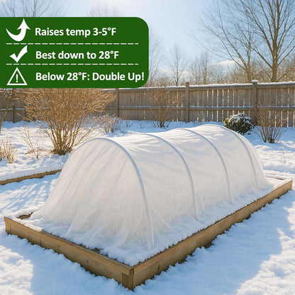 5-Pack Plant Cover Drawstring Tree Cover, Winter Freeze Plant Protection, Tree Jacket Frost Blanket for Outdoor Plants, 31" x 40"