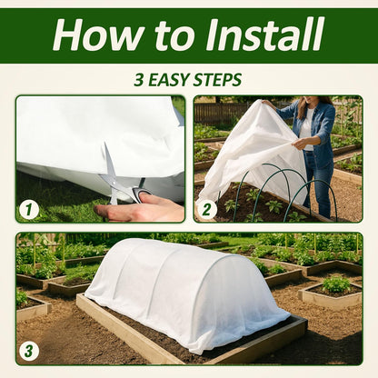 5-Pack Plant Cover Drawstring Tree Cover, Winter Freeze Plant Protection, Tree Jacket Frost Blanket for Outdoor Plants, 31" x 40"