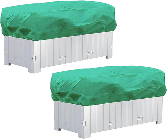 2pcs Winter Plant Frost Covers, Rectangular Planter Plant Frost Blankets Garden Plant Floating Row Covers, Plant Freeze Protection for Outdoor Garden Potted Vegetable (F)