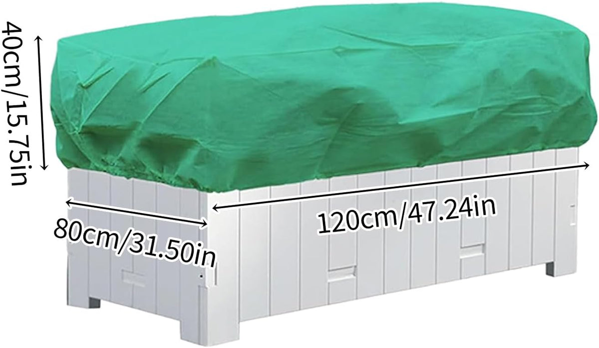 2pcs Winter Plant Frost Covers, Rectangular Planter Plant Frost Blankets Garden Plant Floating Row Covers, Plant Freeze Protection for Outdoor Garden Potted Vegetable (F)