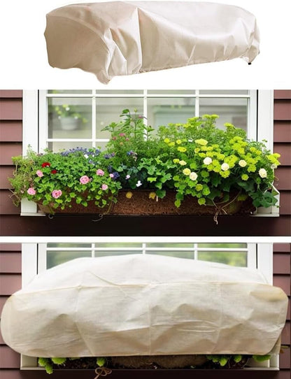 2pcs Winter Plant Frost Covers, Rectangular Planter Plant Frost Blankets Garden Plant Floating Row Covers, Plant Freeze Protection for Outdoor Garden Potted Vegetable (F)