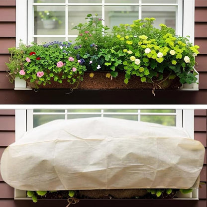 2pcs Winter Plant Frost Covers, Rectangular Planter Plant Frost Blankets Garden Plant Floating Row Covers, Plant Freeze Protection for Outdoor Garden Potted Vegetable (F)