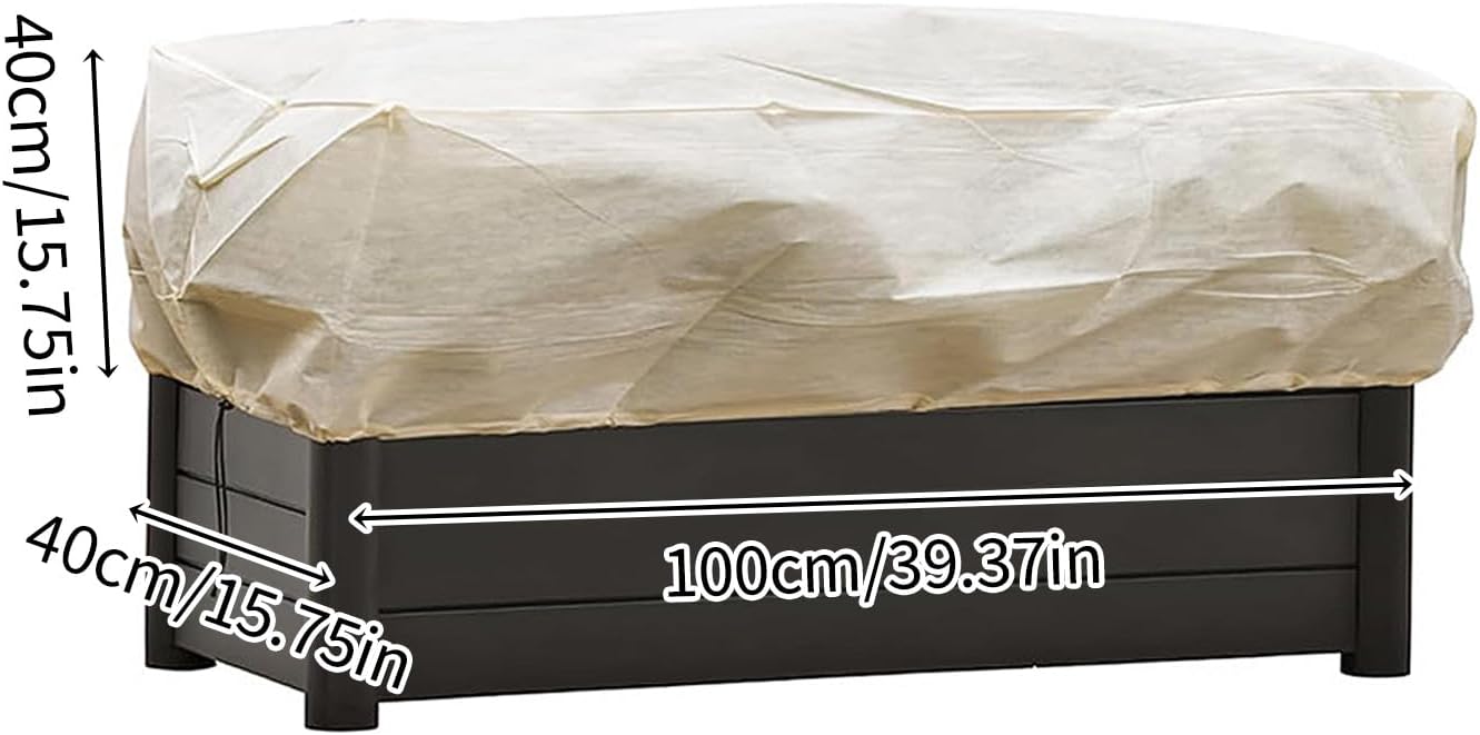 2pcs Winter Plant Frost Covers, Rectangular Planter Plant Frost Blankets Garden Plant Floating Row Covers, Plant Freeze Protection for Outdoor Garden Potted Vegetable (F)