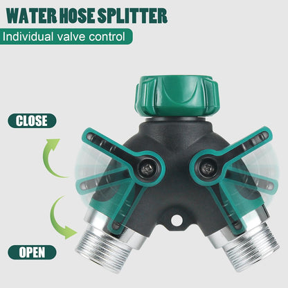 2 Way Heavy Duty Garden Hose Splitter