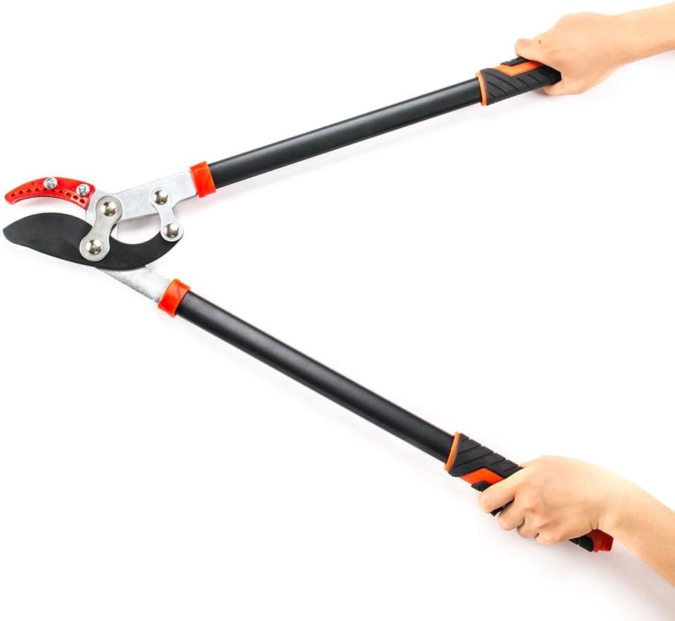 30-Inch Anvil Lopper for Tree Trimming, Heavy Duty, Low-Friction Sharp Steel Blade (65 Mn Steel Blade), Branch Cutter up to 2-Inch Diameter Cut Capacity, Chops Thick Branches with Ease