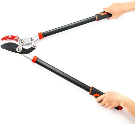 30-Inch Anvil Lopper for Tree Trimming, Heavy Duty, Low-Friction Sharp Steel Blade (65 Mn Steel Blade), Branch Cutter up to 2-Inch Diameter Cut Capacity, Chops Thick Branches with Ease