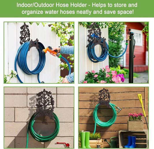 Cast Iron Garden Hose Holder Wall Mount Water Hose Hanger for Outside
