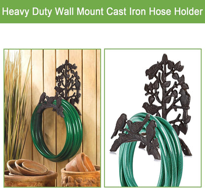 Cast Iron Garden Hose Holder Wall Mount Water Hose Hanger for Outside