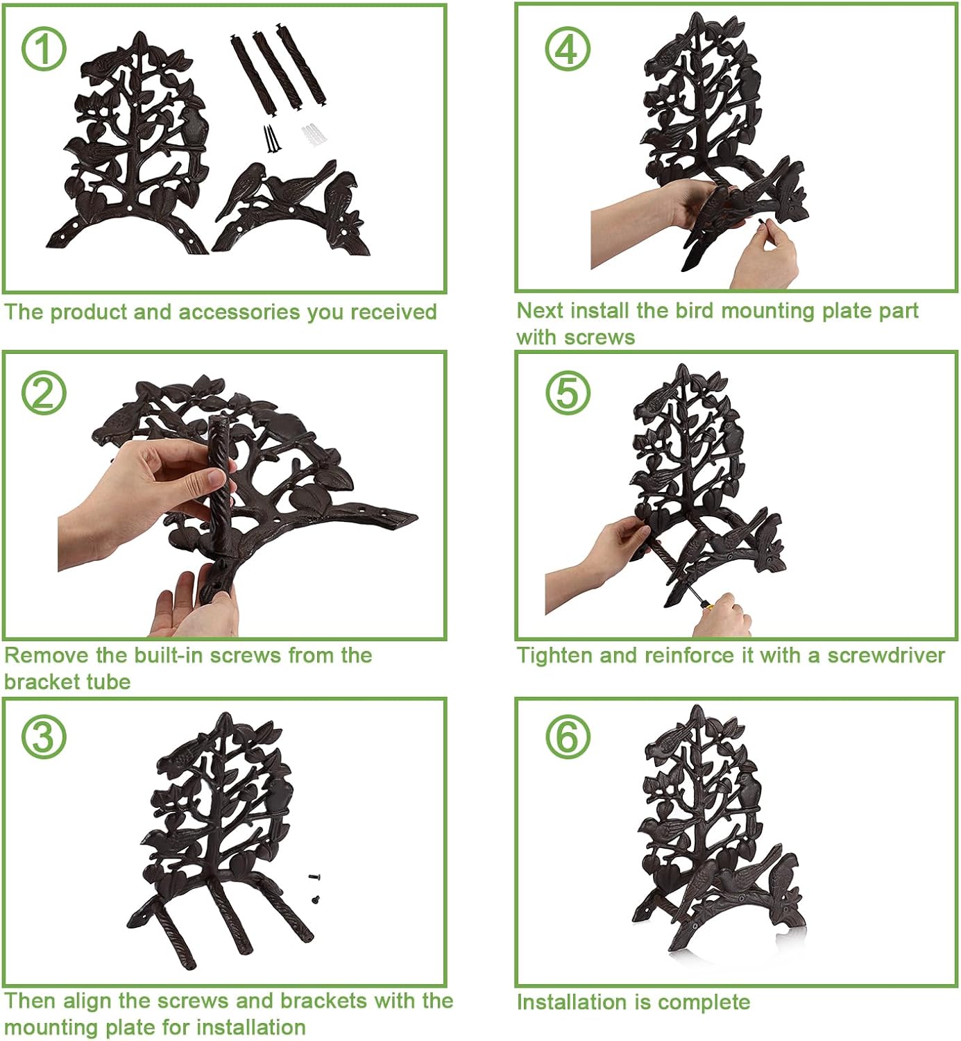 Cast Iron Garden Hose Holder Wall Mount Water Hose Hanger for Outside
