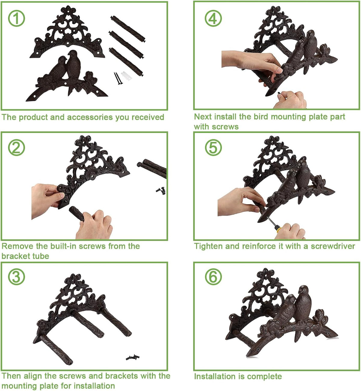 Cast Iron Garden Hose Holder Wall Mount Water Hose Hanger for Outside