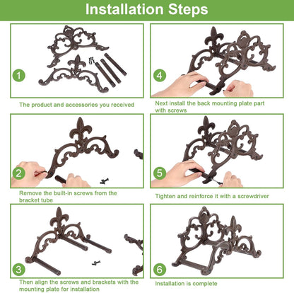 Cast Iron Garden Hose Holder Wall Mount Water Hose Hanger for Outside
