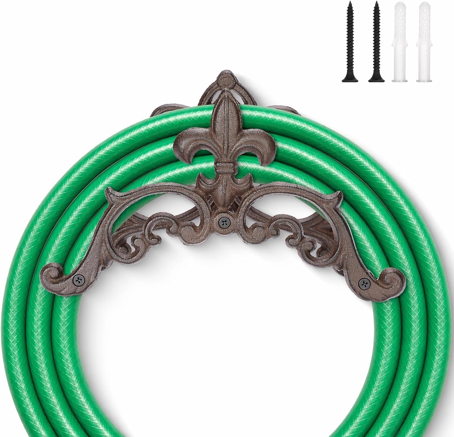 Cast Iron Garden Hose Holder Wall Mount Water Hose Hanger for Outside