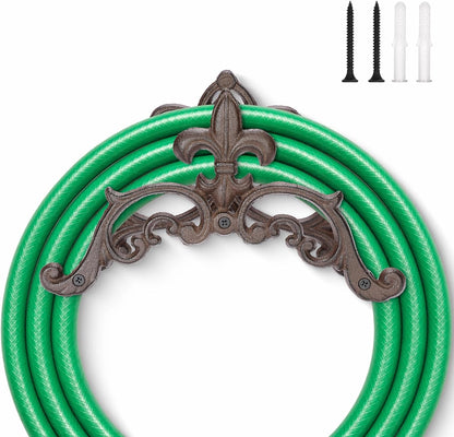 Cast Iron Garden Hose Holder Wall Mount Water Hose Hanger for Outside