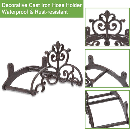 Cast Iron Garden Hose Holder Wall Mount Water Hose Hanger for Outside