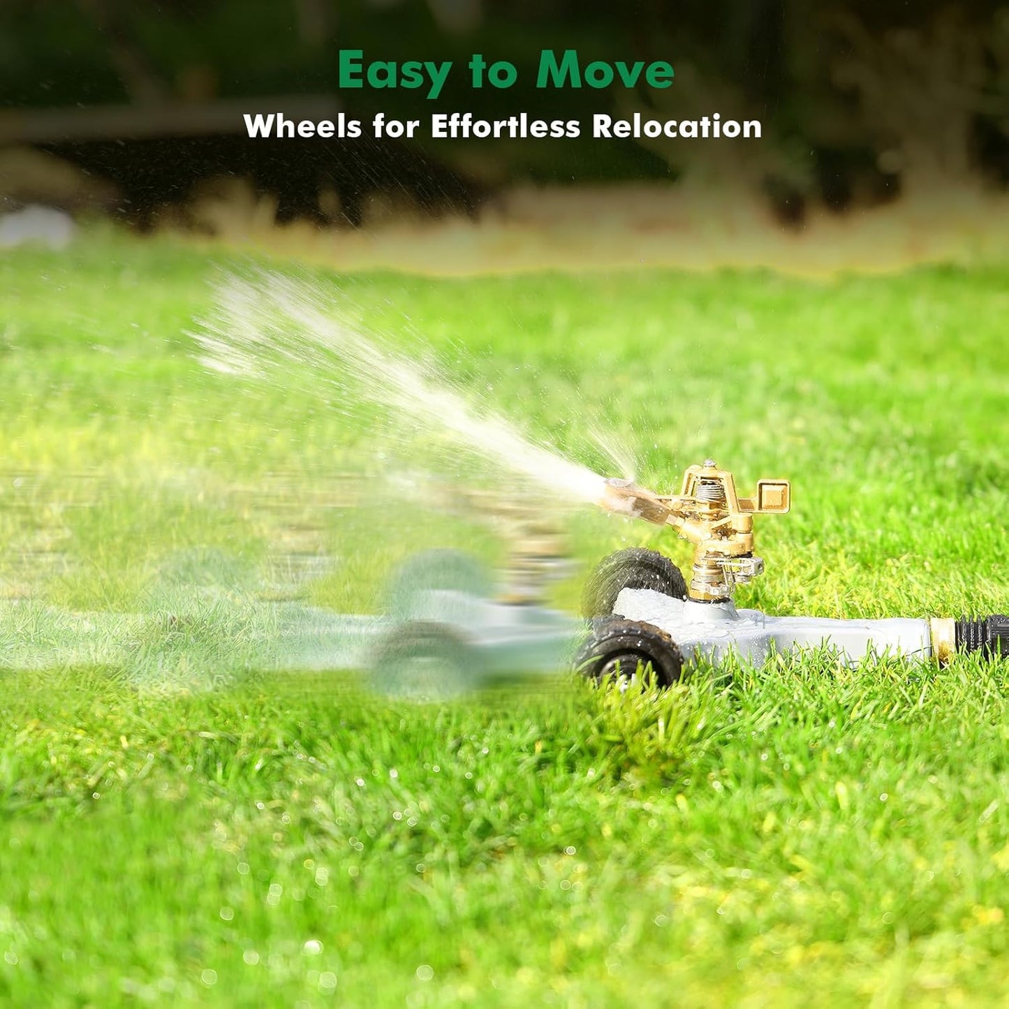 Heavy Duty Full Metal Impact Sprinkler with Wheeled Base