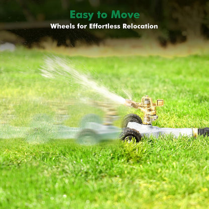 Heavy Duty Full Metal Impact Sprinkler with Wheeled Base