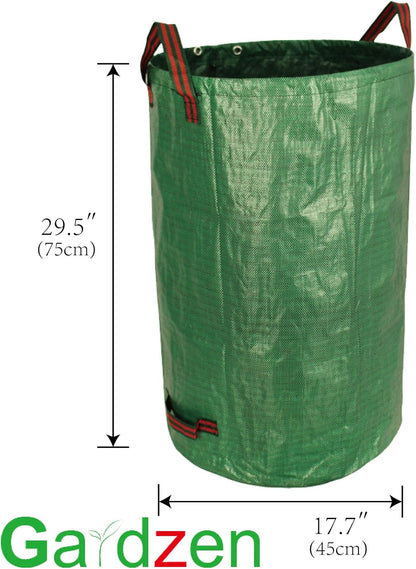3 Pack 72 Gallon Garden Waste Bags Reusable Heavy Duty