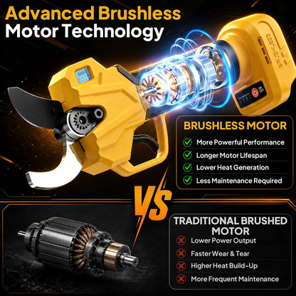 2-in-1 Electric Pruning Shears, 2" Opening Electric Shears, 2×2.0Ah Battery
