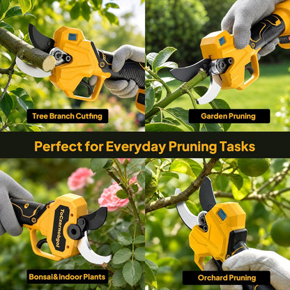 2-in-1 Electric Pruning Shears, 2" Opening Electric Shears, 2×2.0Ah Battery