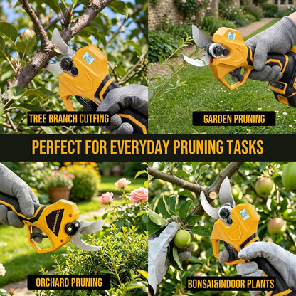 2-in-1 Electric Pruning Shears, 2" Opening Electric Shears, 2×2.0Ah Battery