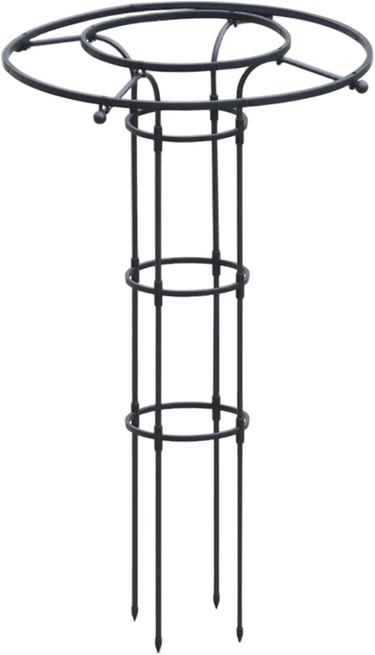 Garden Obelisk, 47 Inch Stackable Plant Trellis with Umbrella Design, Metal Flower Trellis Plant Support for Outdoor Potted Vines, Roses, and Vegetables, Garden for Climbing Plants
