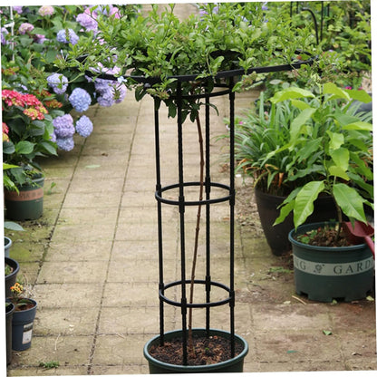 Garden Obelisk, 47 Inch Stackable Plant Trellis with Umbrella Design, Metal Flower Trellis Plant Support for Outdoor Potted Vines, Roses, and Vegetables, Garden for Climbing Plants