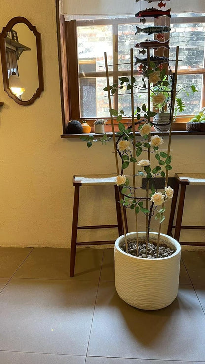 Natural BambooTrellis, 4Feet,3Pack, ,Fan-Shaped Plant Support Trellis