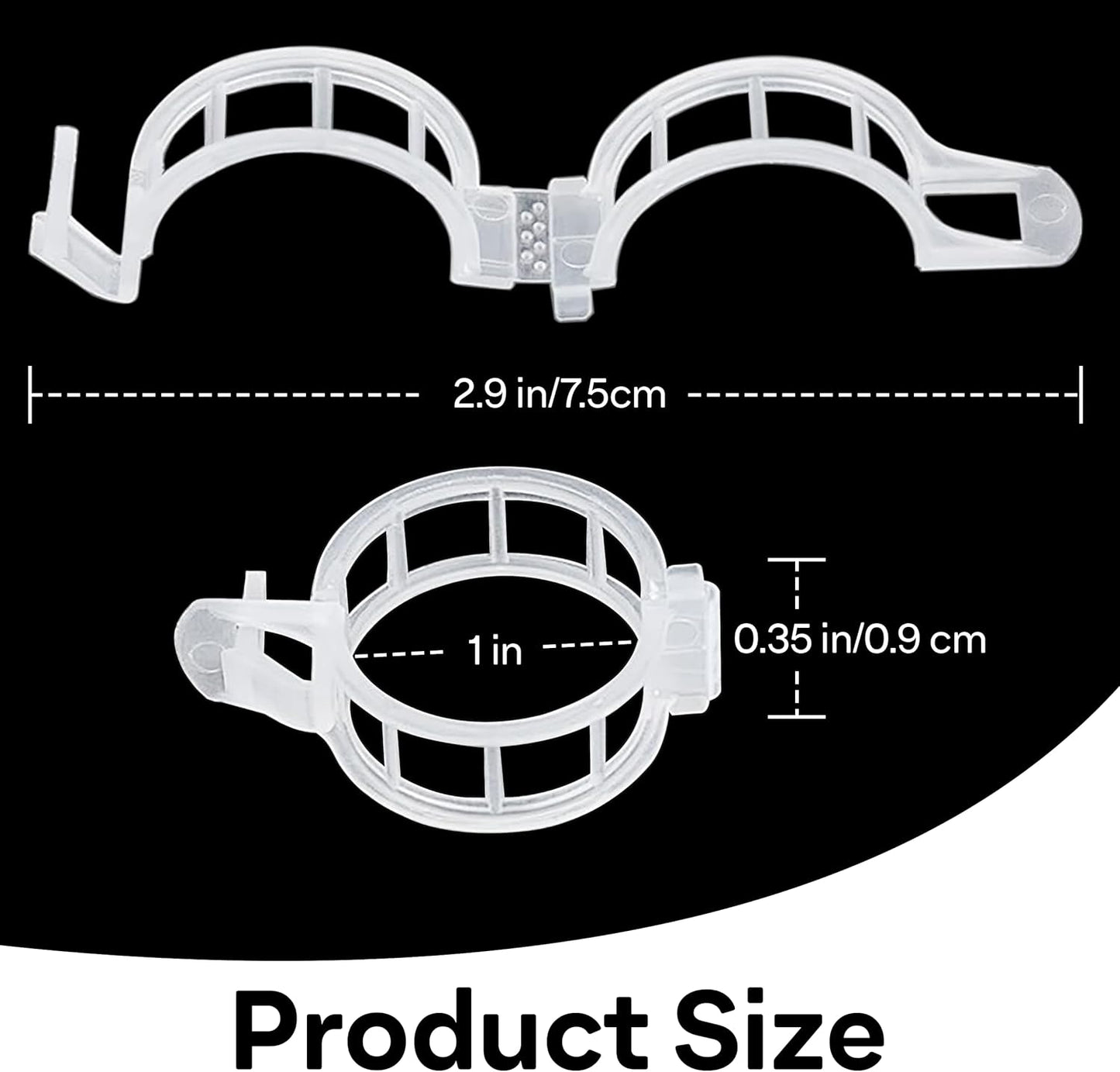 180 Pcs Plant Support Clips, Clear Plastic Trellis Clips, Garden Clips, Vegetable Clips, Vine Tomato Clips for Plants Support, Plant Clips for Climbing Plants to Grow Upright & Healthier
