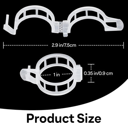 180 Pcs Plant Support Clips, Clear Plastic Trellis Clips, Garden Clips, Vegetable Clips, Vine Tomato Clips for Plants Support, Plant Clips for Climbing Plants to Grow Upright & Healthier