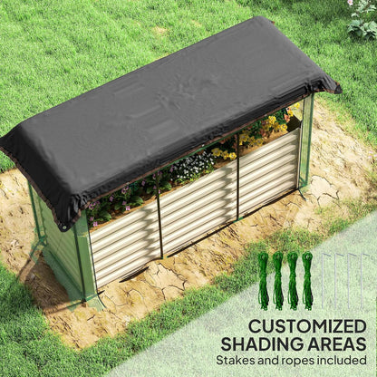 55" Tall Galvanized Raised Garden Bed with Trellis, Green