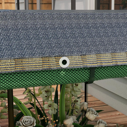 55" Tall Galvanized Raised Garden Bed with Trellis, Green